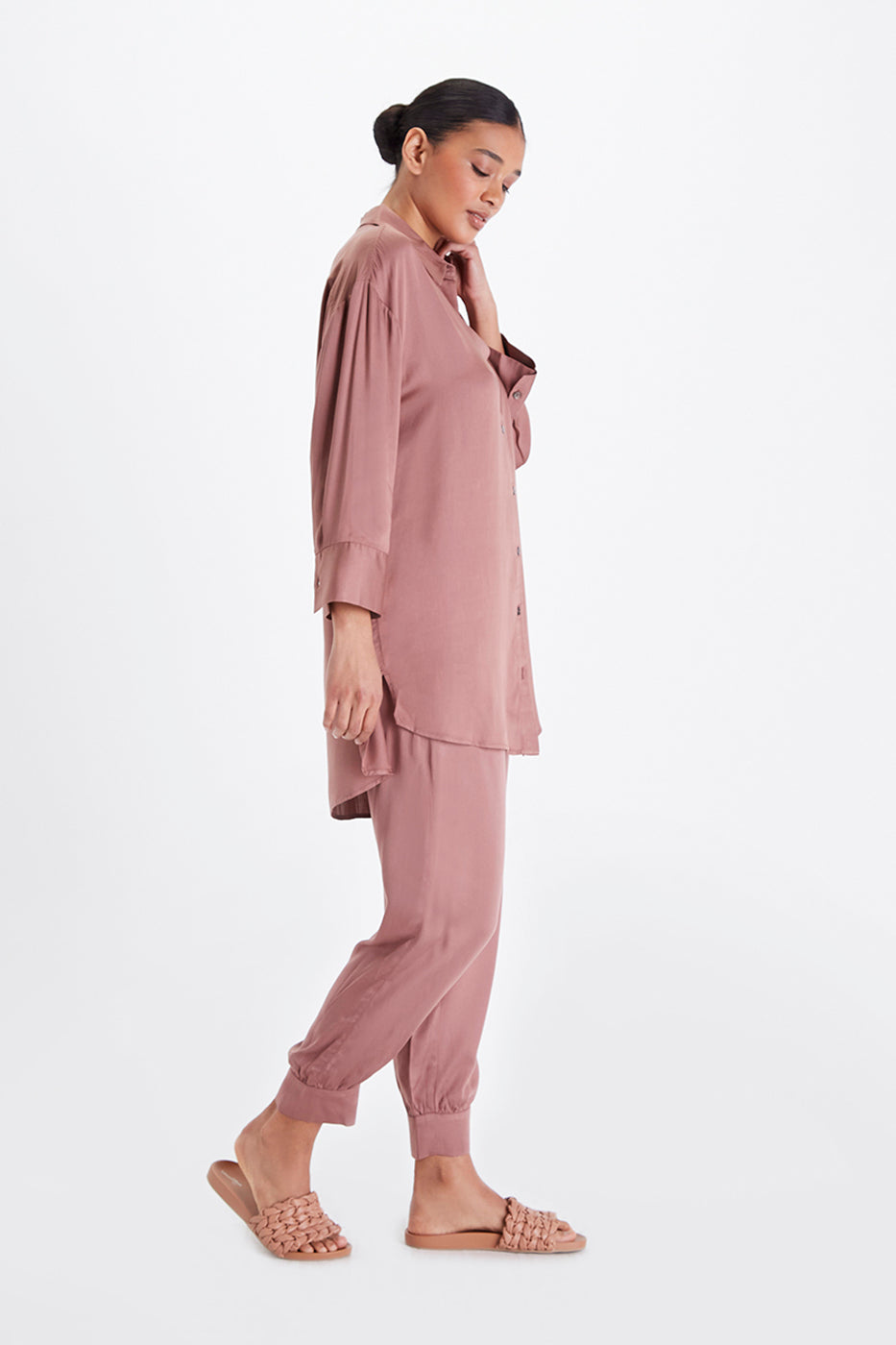 Boyfriend Shirt - Satin Tencel