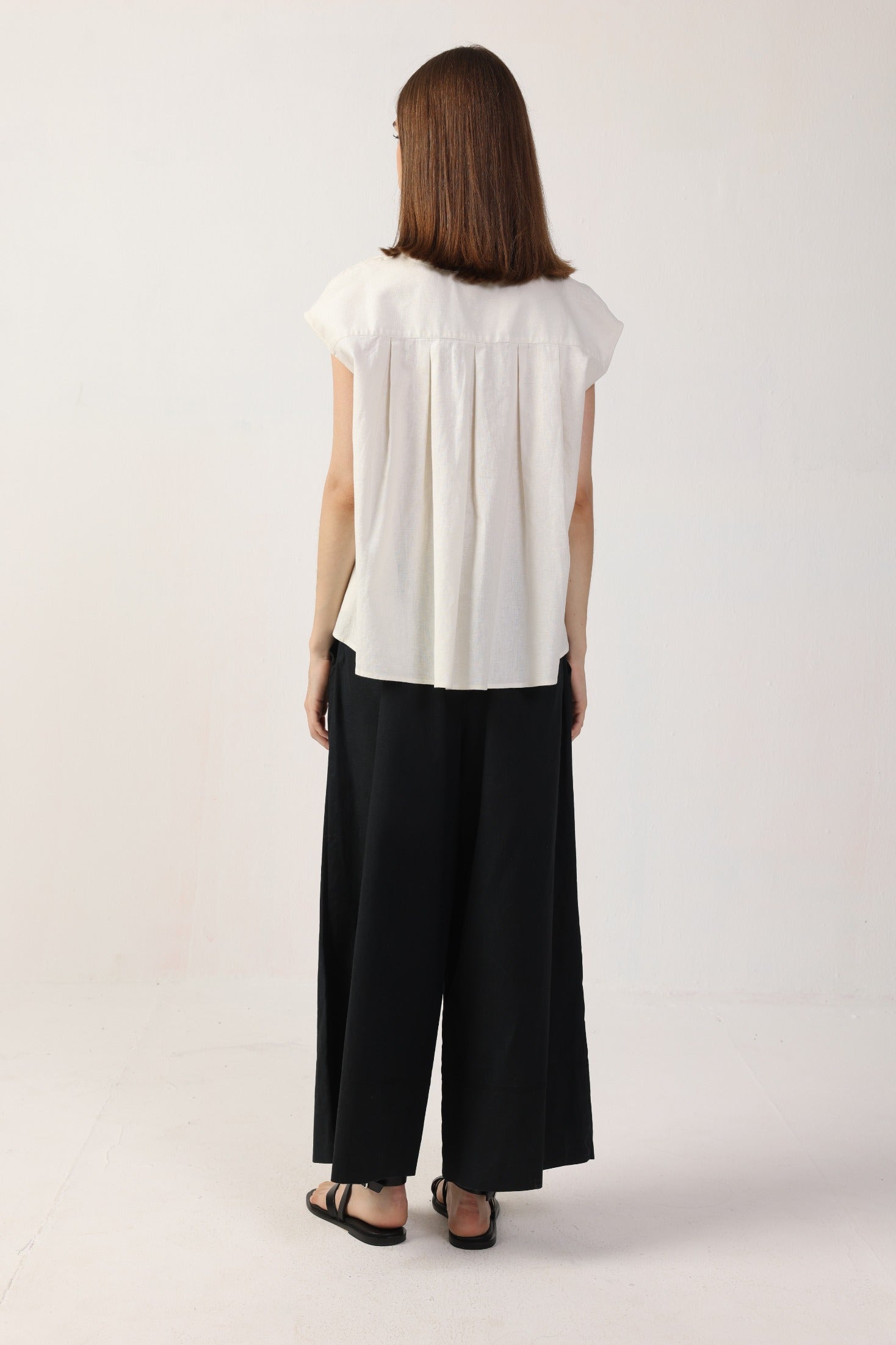 Brisa Cropped Pants-Linen