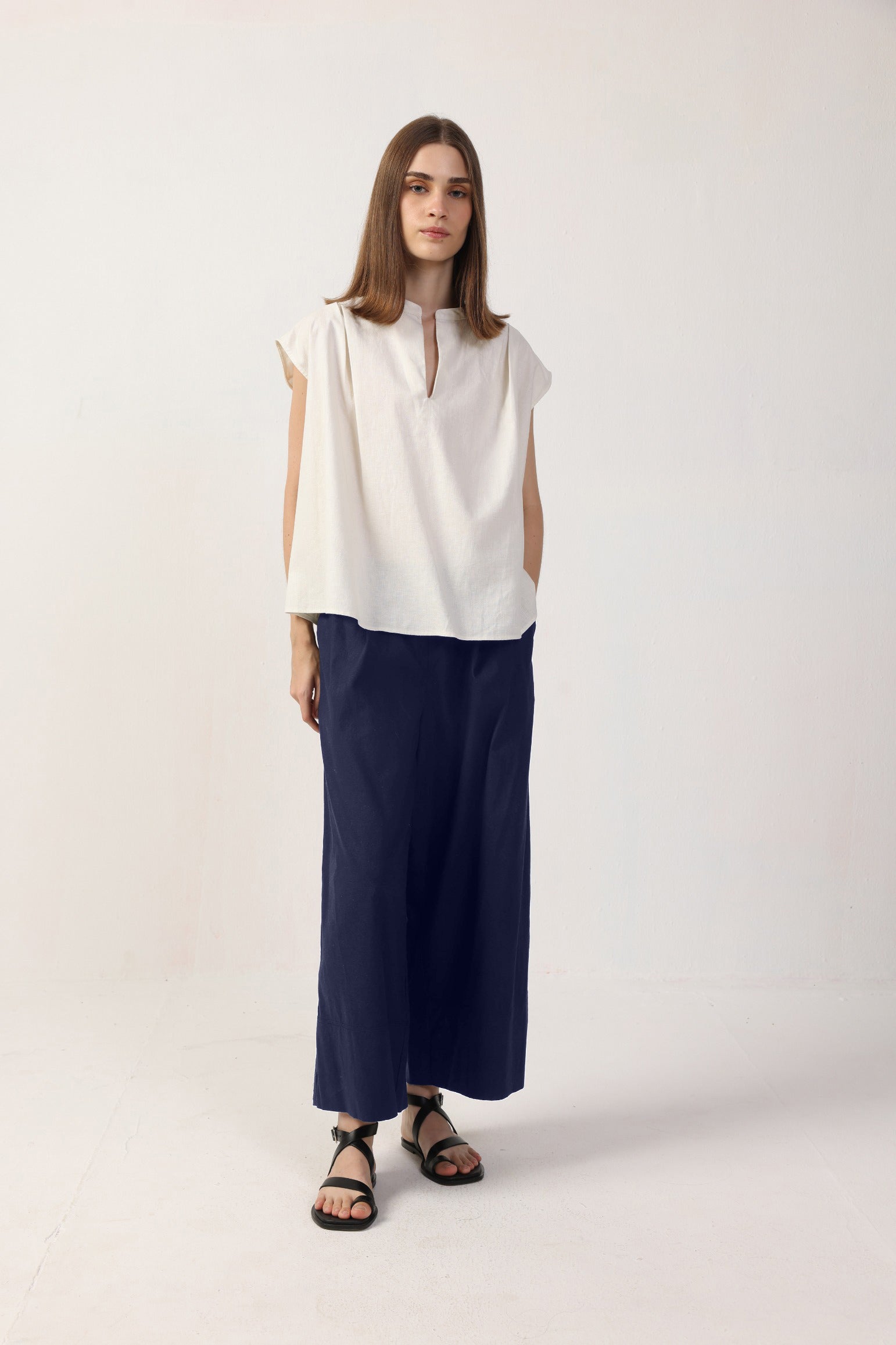 Brisa Cropped Pants - Linen