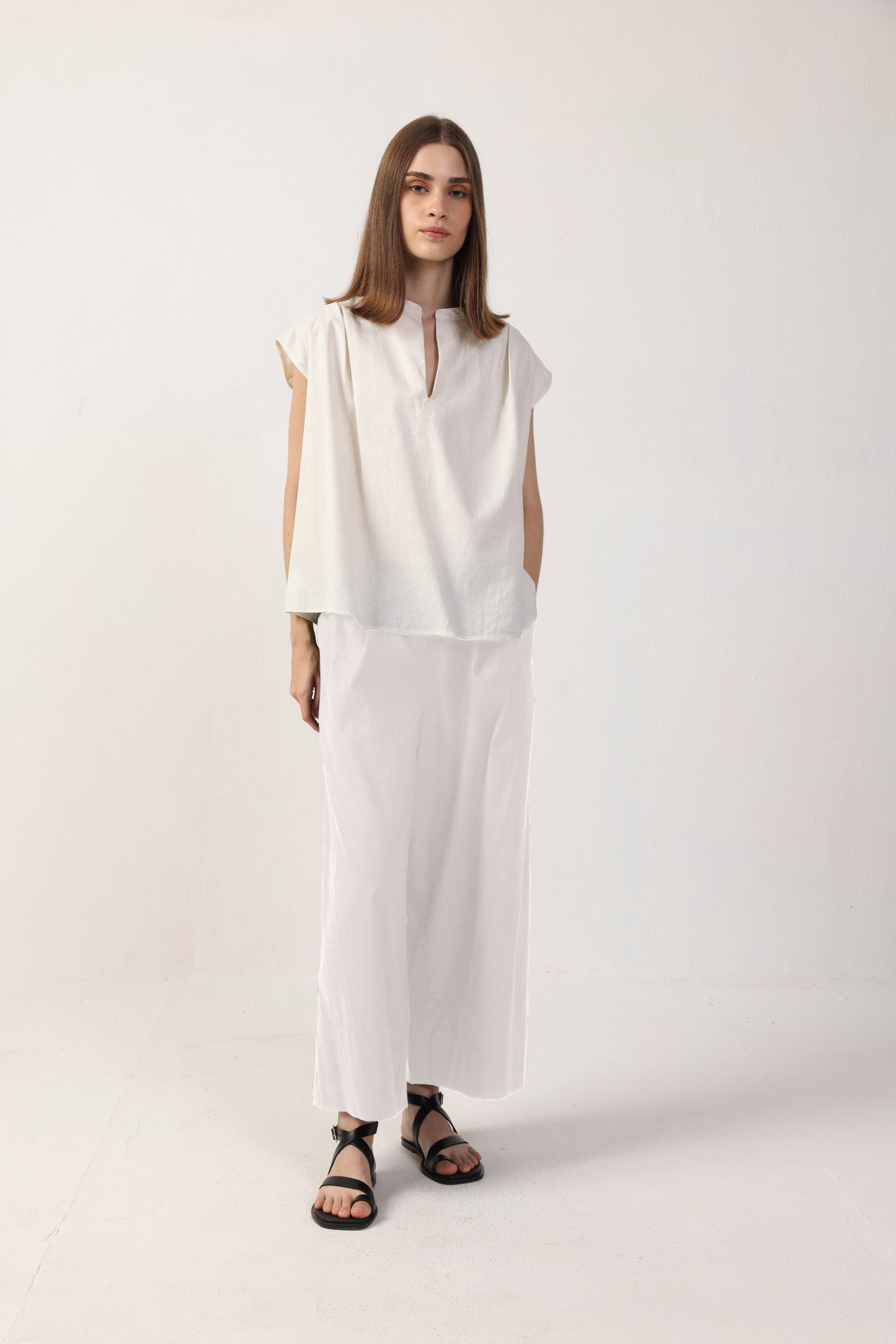 Brisa Cropped Pants - Linen