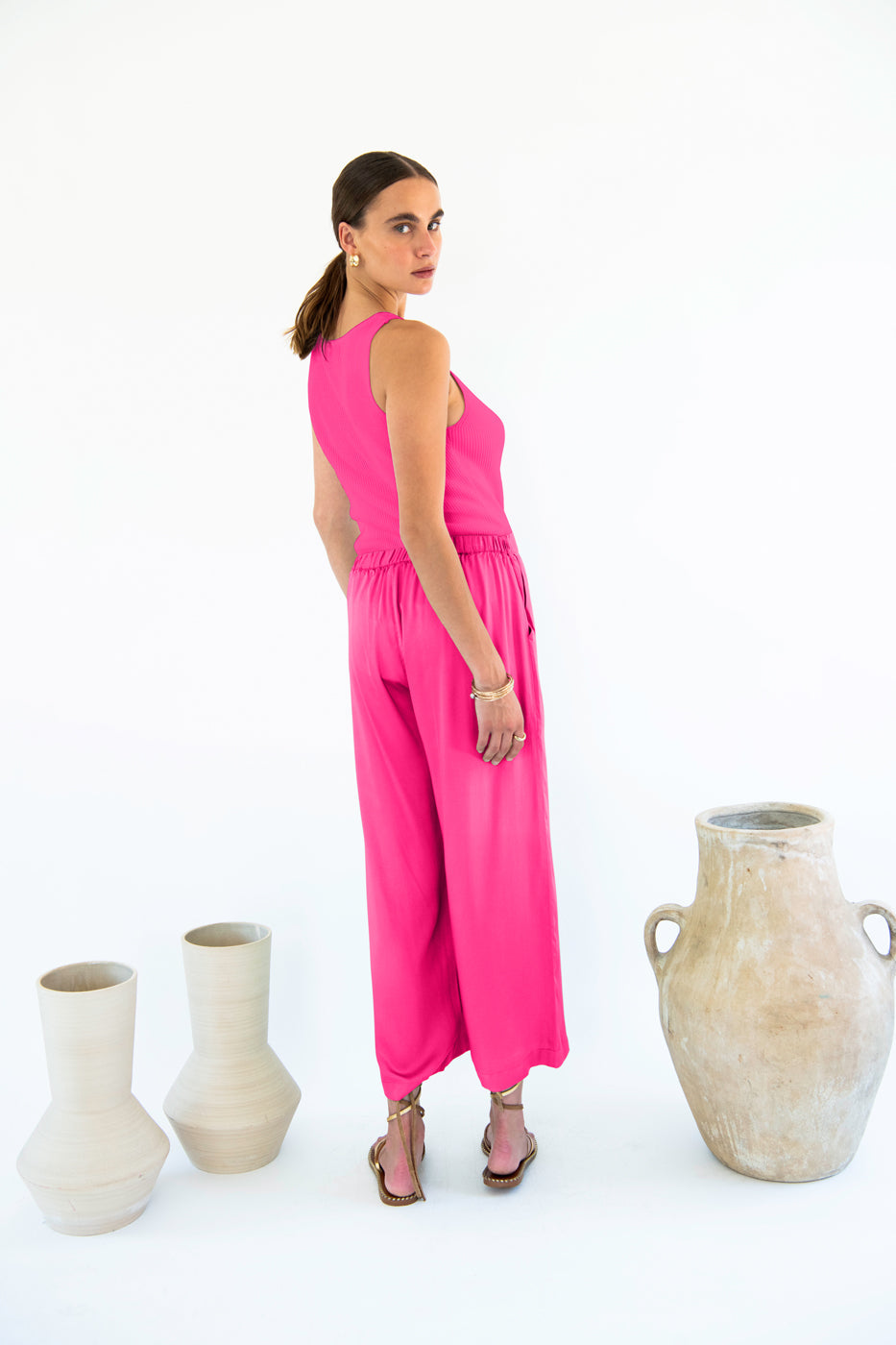 Carina Cropped Palazzo Pants