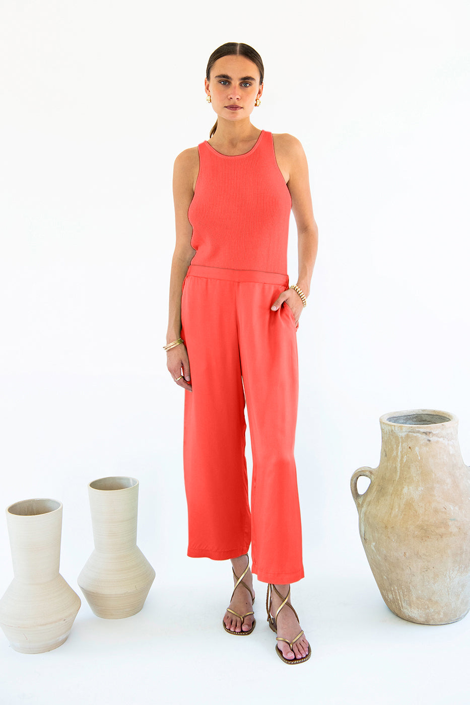 Carina Cropped Palazzo Pants