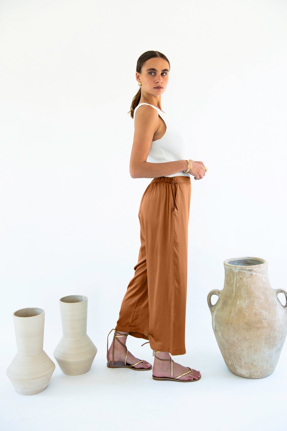 Carina Cropped Palazzo Pants