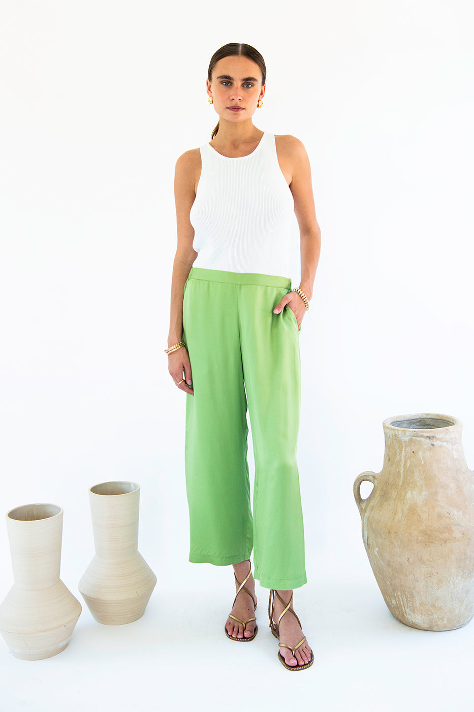 Carina Cropped Palazzo Pants