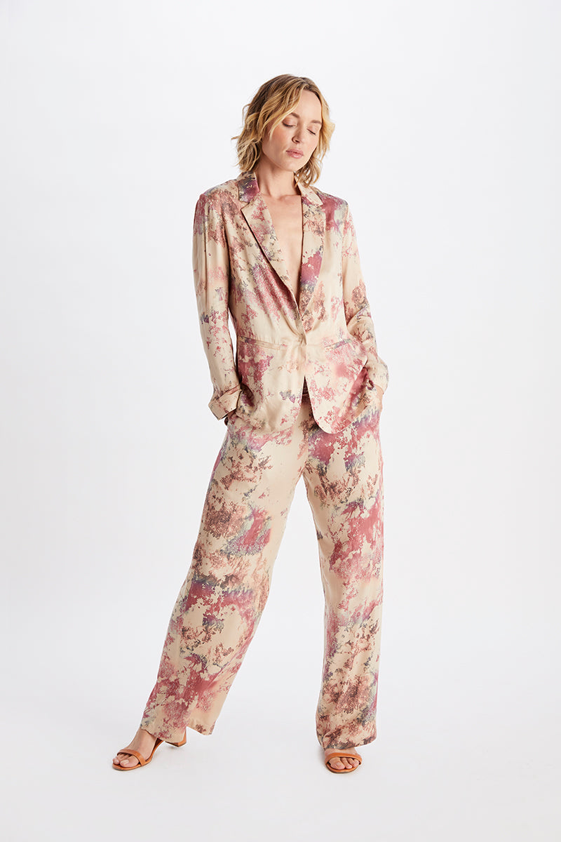 Carina Marble Print Palazzo Pants