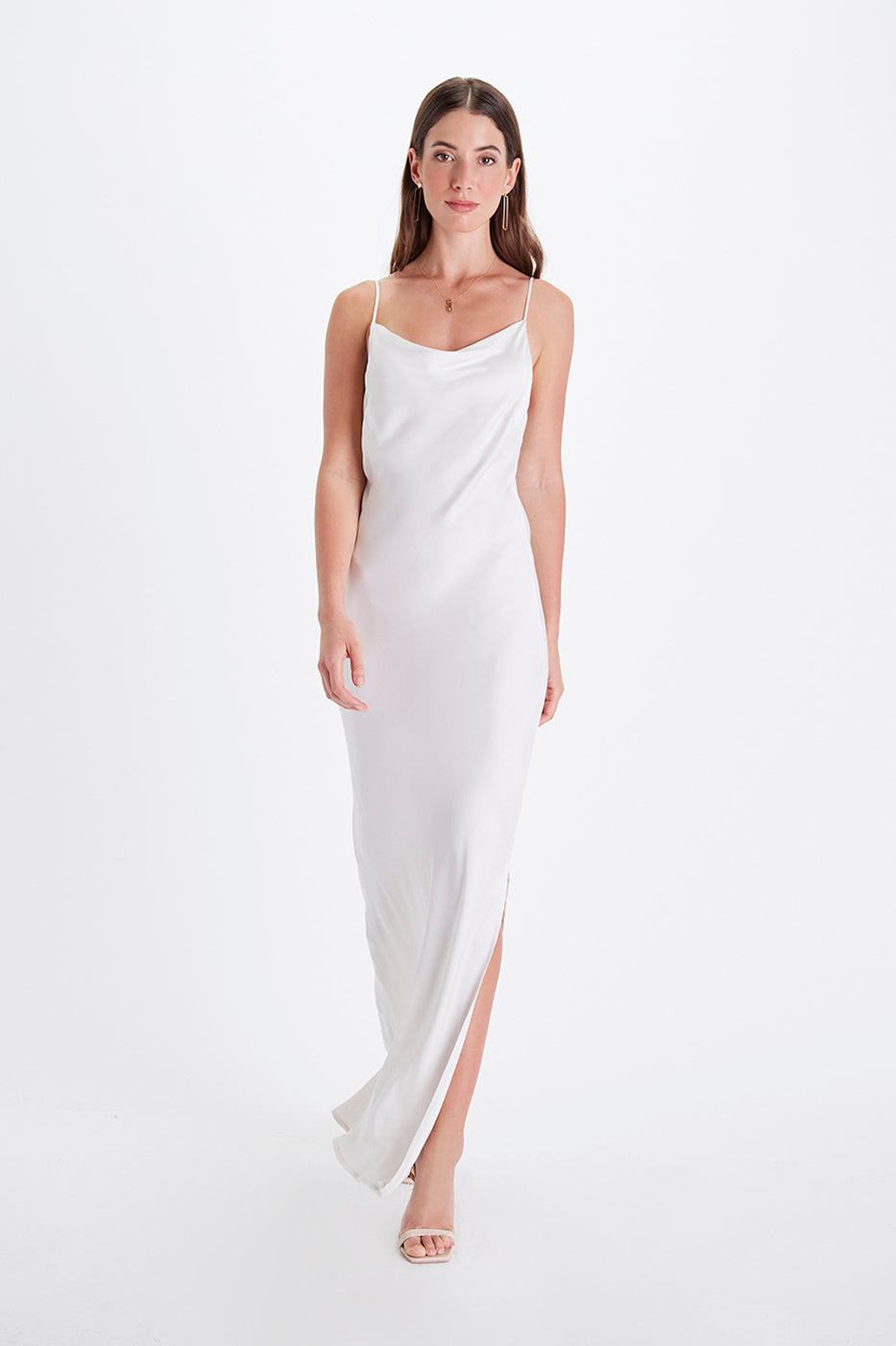 Cowl Neck Gown - Snow White