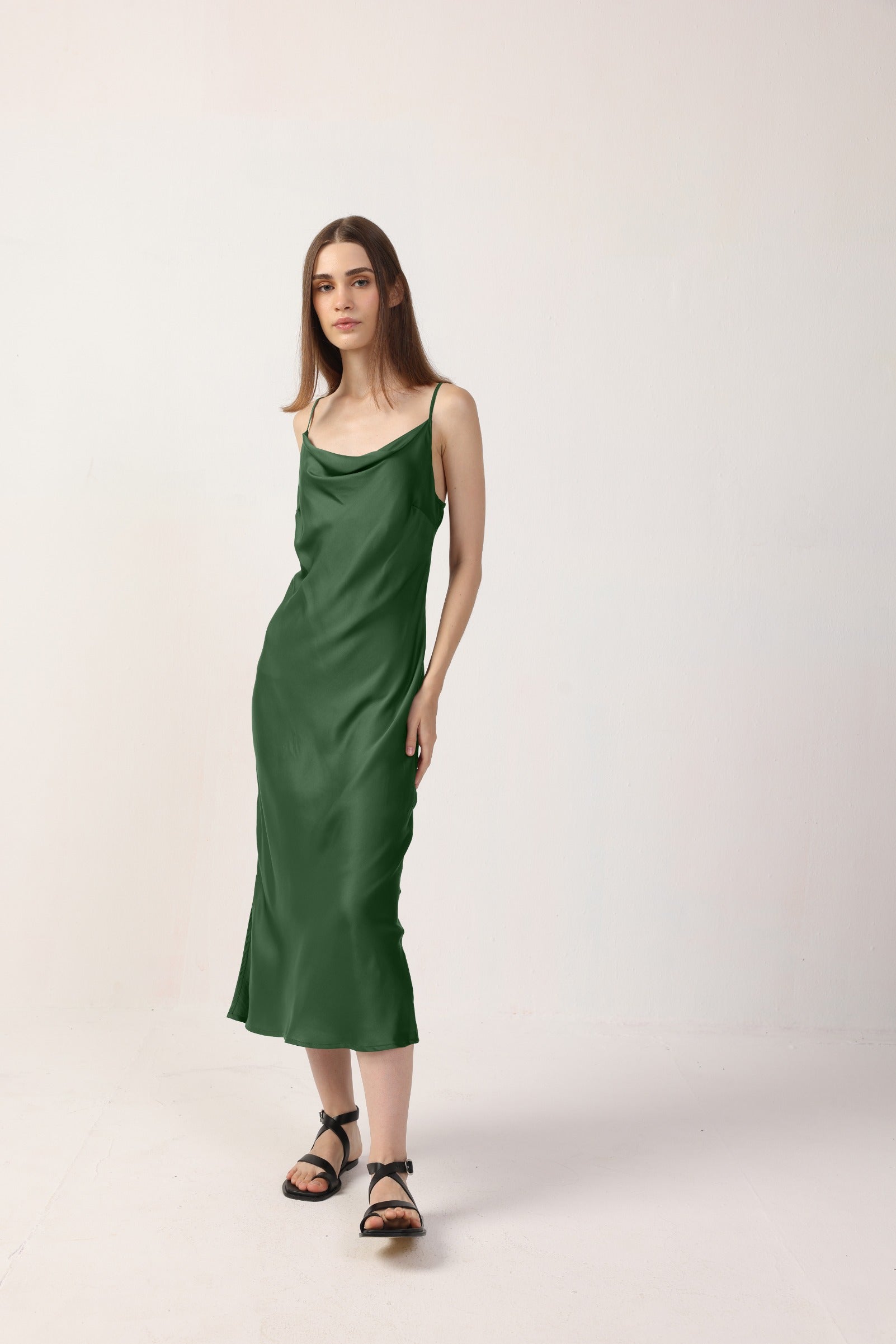 Cowl Neck Midi Dress FW24