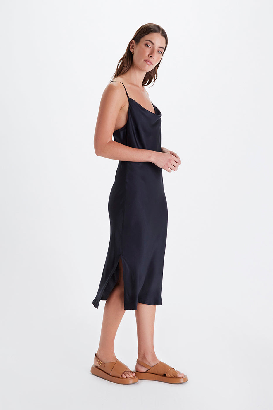 Cowl Neck Midi Dress FW24
