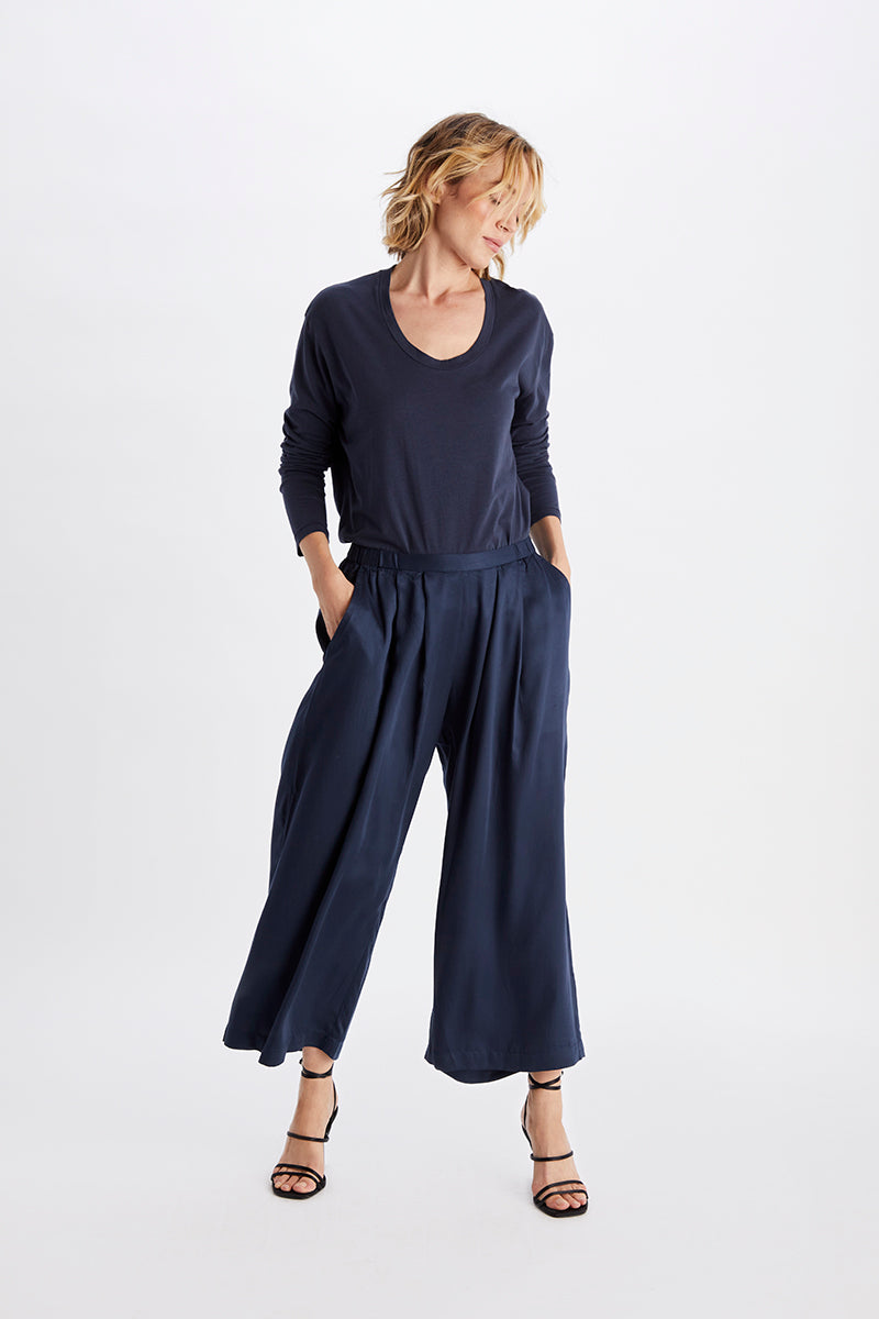 Cropped Palazzo Pants