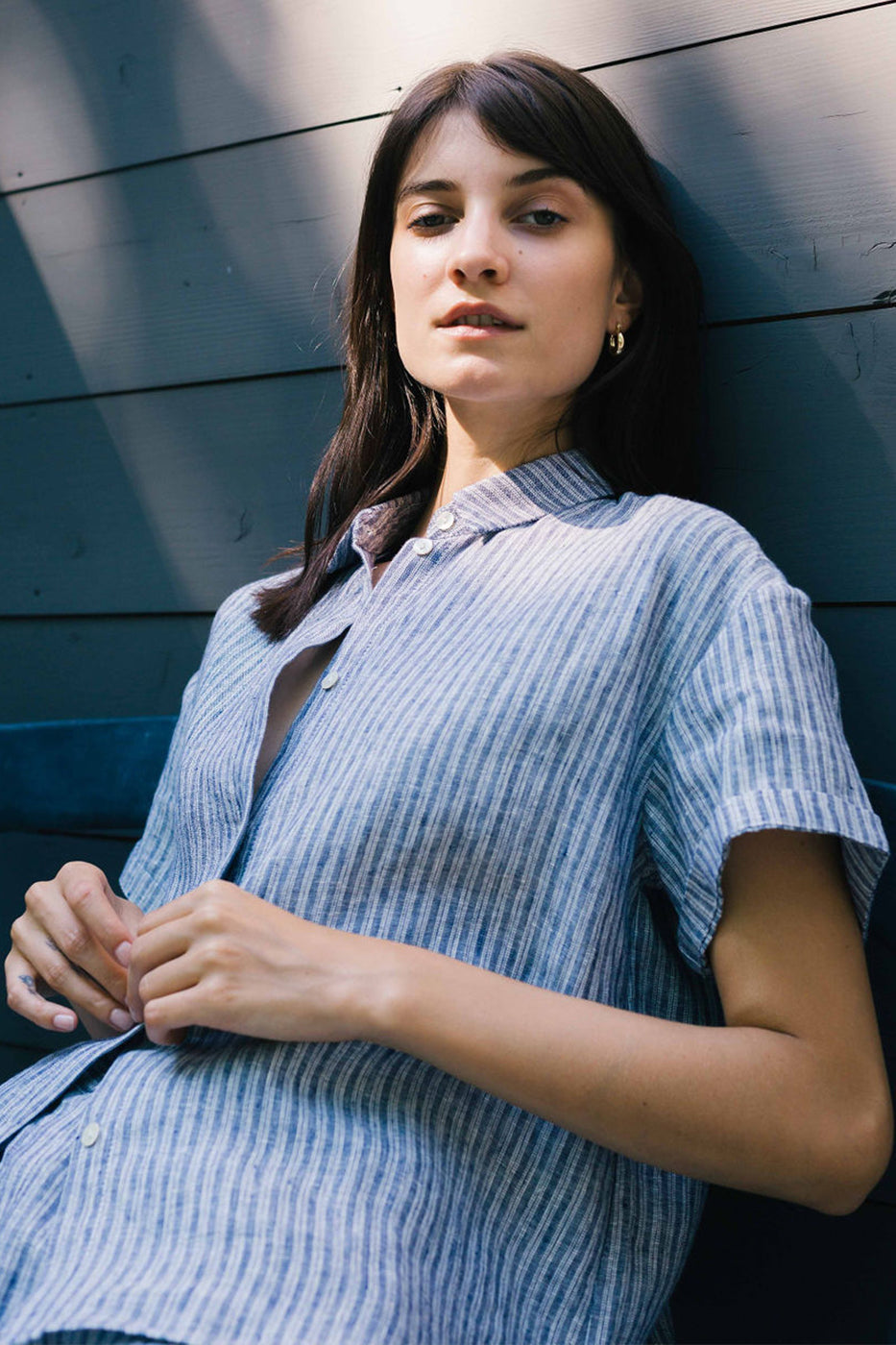 Eileen Shirt - Stripe Linen