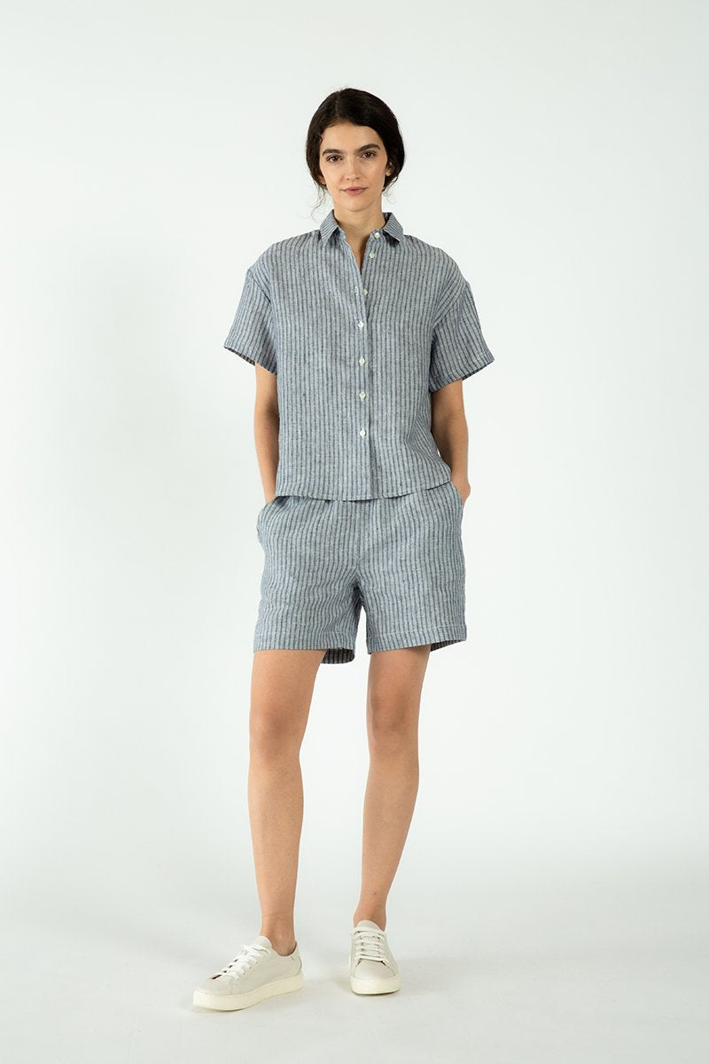 Eileen Shirt - Stripe Linen