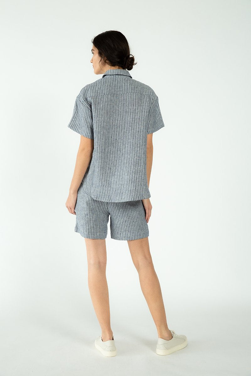Eileen Shirt - Stripe Linen