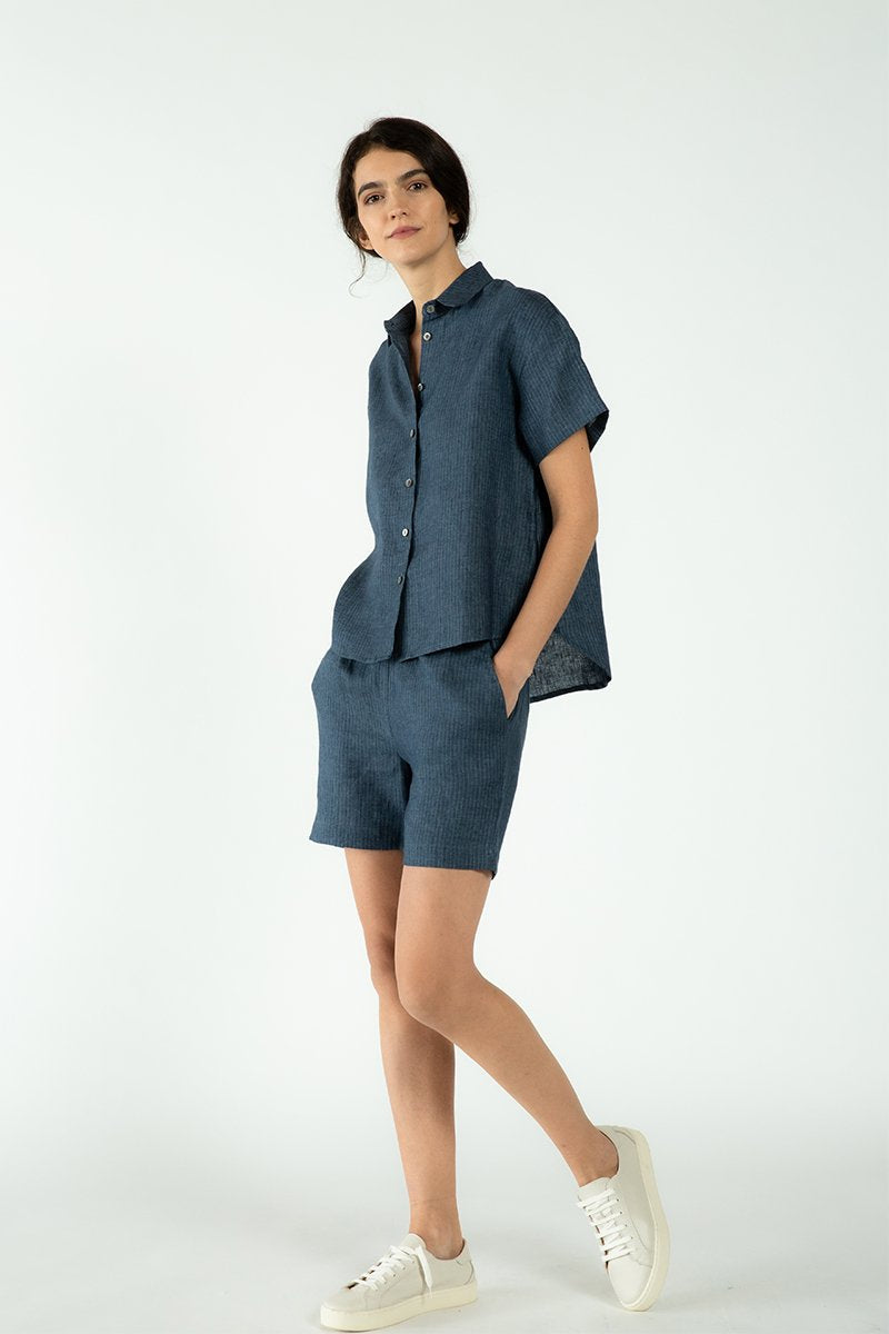 Eileen Shirt - Stripe Linen