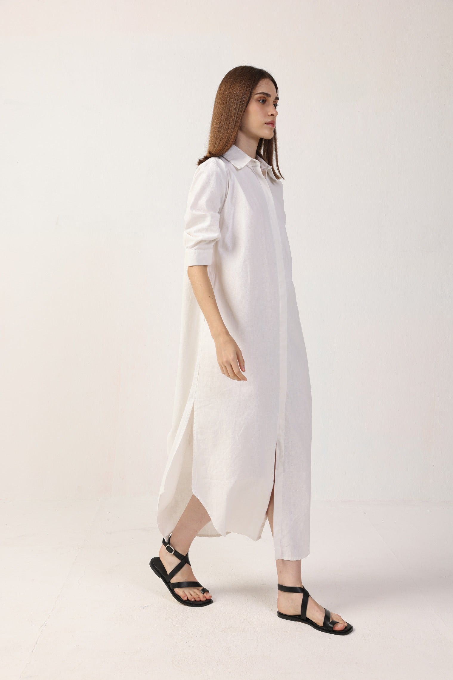 Galit Maxi Shirt Dress- Linen
