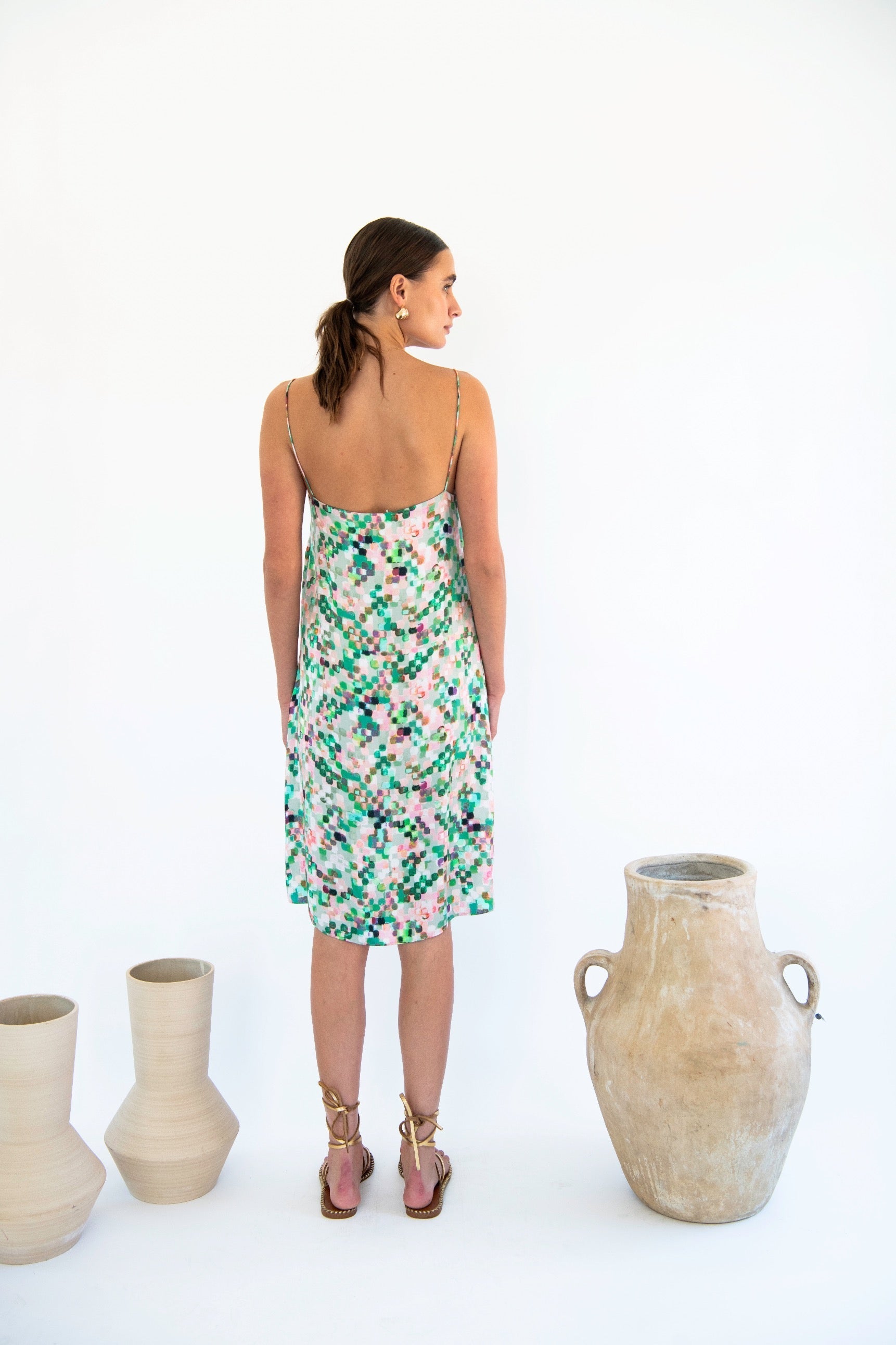 Julianne Boxy Slip Dress - Print
