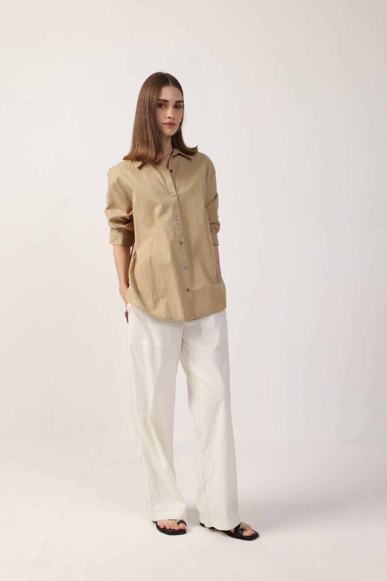 Livia Boyfriend Shirt SS25 - Linen